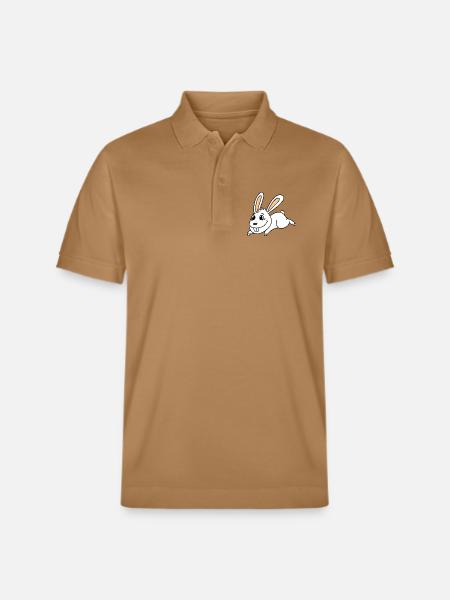 Rabbit easter - Stanley/Stella Unisex Organic Polo Shirt PREPSTER - latte