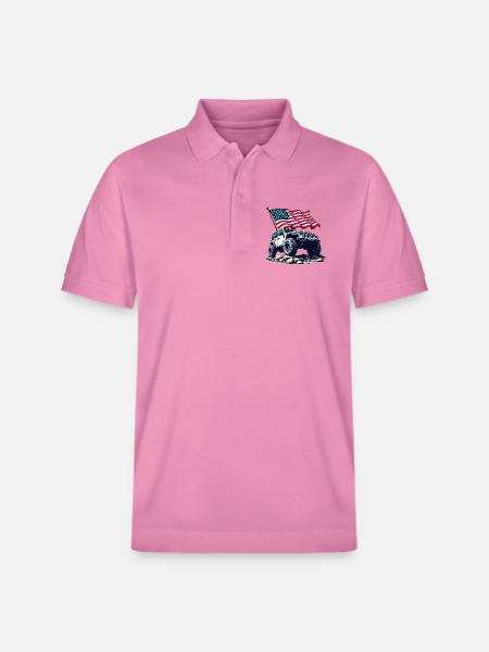 American Off-Road - Stanley/Stella Unisex Organic Polo Shirt PREPSTER - bubble pink
