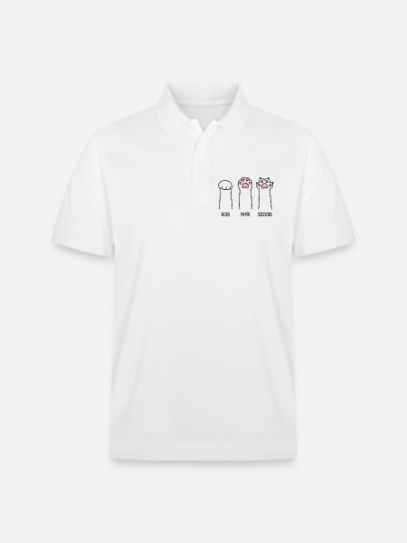Rock Paper Scissors - Stanley/Stella Unisex Organic Polo Shirt PREPSTER - white