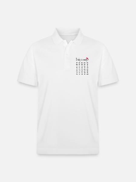 Sjov graviditet gravid gave forældre - Stanley/Stella PREPSTER økologisk unisex poloshirt - hvid