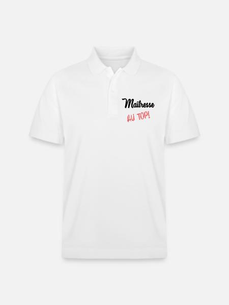 MISTRESS - Stanley/Stella Unisex Organic Polo Shirt PREPSTER - white
