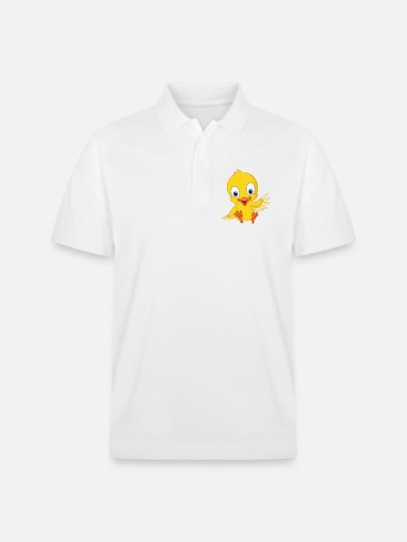 Cute chick - Stanley/Stella Unisex Organic Polo Shirt PREPSTER - white