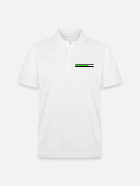 Loading bar Black Green - Stanley/Stella Unisex Organic Polo Shirt PREPSTER - white