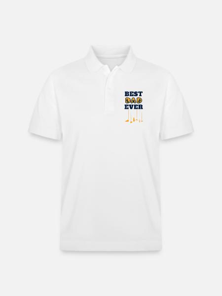 best dad ever - Stanley/Stella Unisex Organic Polo Shirt PREPSTER - white