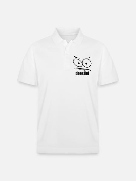 doeslief flehende Augen mit Fragezeichen-Blick - Stanley/Stella Unisex Bio-Poloshirt PREPSTER - Weiß