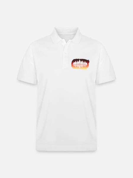 Wald - Forest - Stanley/Stella Unisex Bio-Poloshirt PREPSTER - Weiß