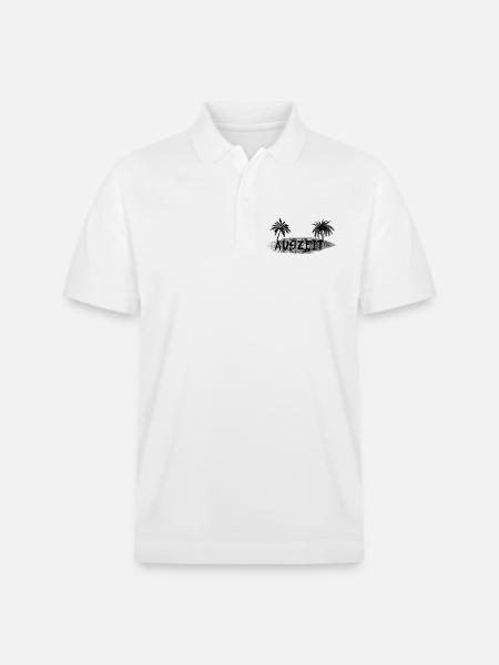 Auszeit Surfbrett - Stanley/Stella Unisex Bio-Poloshirt PREPSTER - Weiß