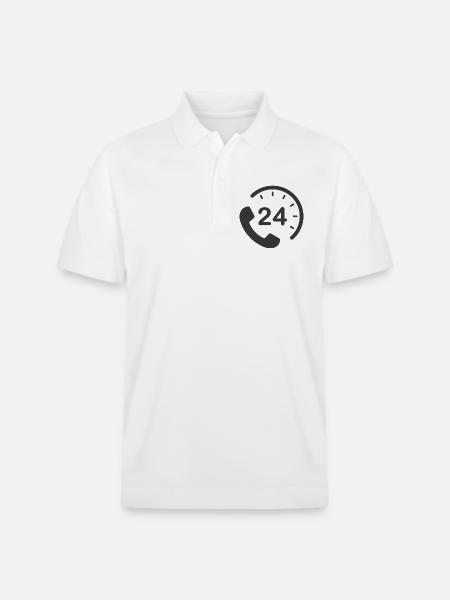 24/7 h Service - Stanley/Stella Unisex Organic Polo Shirt PREPSTER - white