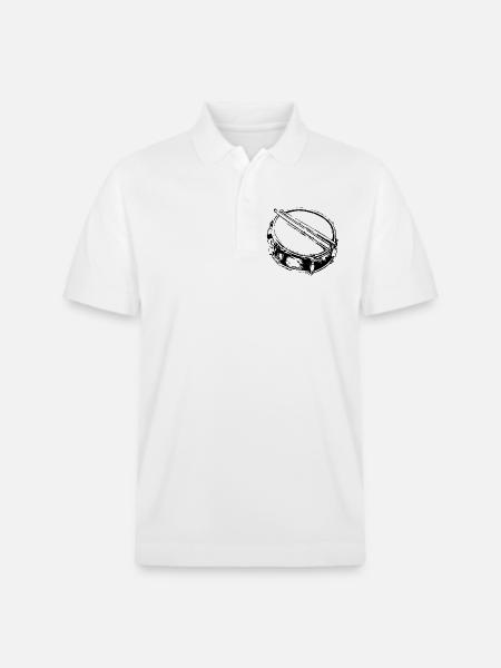 Snare - Drum - Percussion - Music - Stanley/Stella Unisex Organic Polo Shirt PREPSTER - white