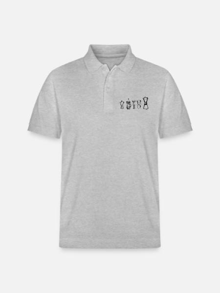 Alternative Coffee - Stanley/Stella Unisex Organic Polo Shirt PREPSTER - heather grey