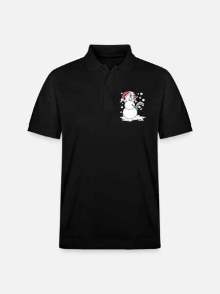 Snowman funny - Stanley/Stella Unisex Organic Polo Shirt PREPSTER - black