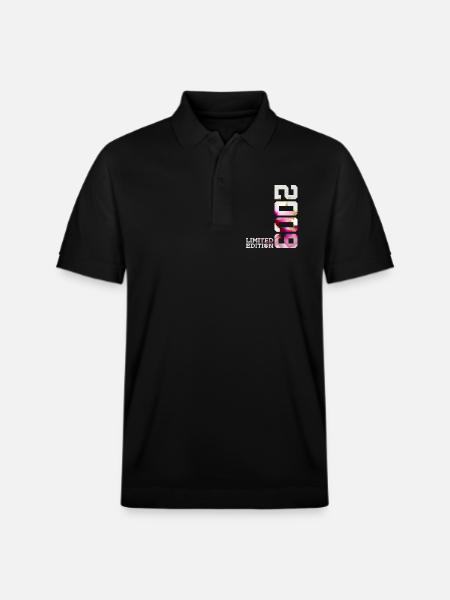LIMITED EDITION 2009 17TH BIRTHDAY - Stanley/Stella Unisex Organic Polo Shirt PREPSTER - black
