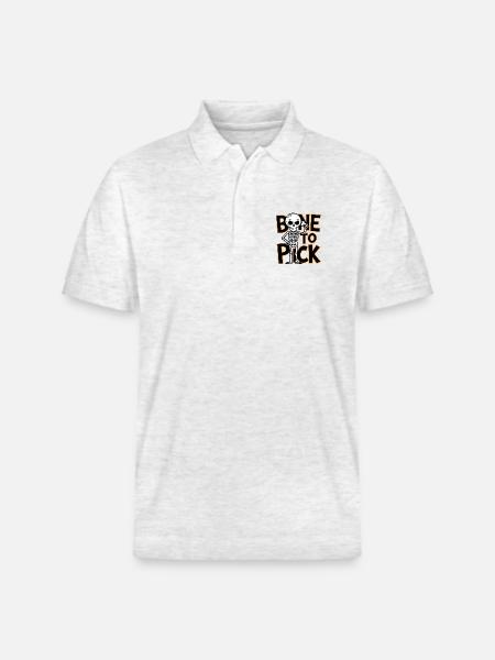 Bone To Pick - Stanley/Stella Unisex Organic Polo Shirt PREPSTER - heather white