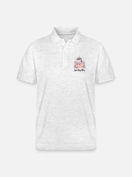 Spa Day Bliss. - Stanley/Stella Unisex Organic Polo Shirt PREPSTER - heather white