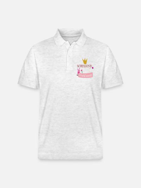 Schulkind erstklassig - Stanley/Stella Unisex Bio-Poloshirt PREPSTER - Weiß meliert