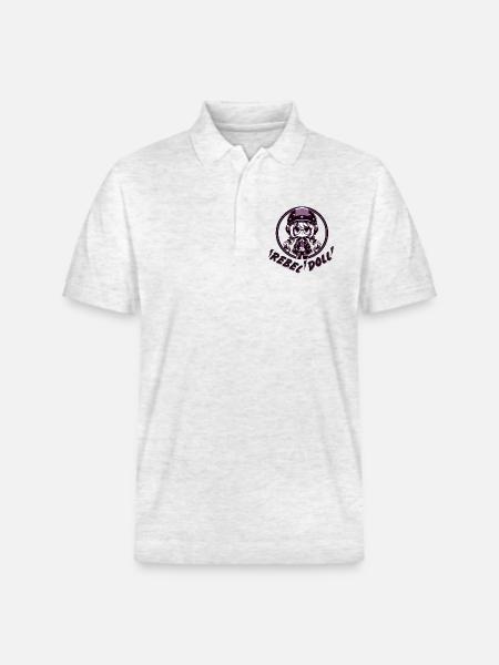 Rebellische Puppe - Stanley/Stella Unisex Bio-Poloshirt PREPSTER - Weiß meliert