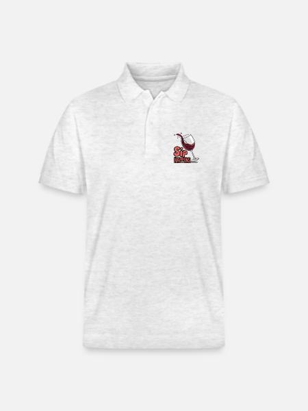 Sip Happens - Polo PREPSTER bio Stanley/Stella Unisexe - blanc chiné