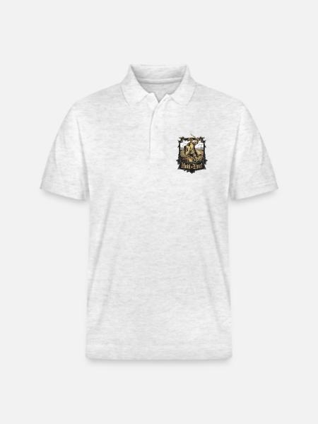 Hodl The Line! - Stanley/Stella Unisex Organic Polo Shirt PREPSTER - heather white