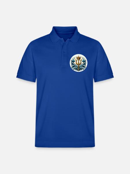 Trident Symbol - Stanley/Stella Unisex Organic Polo Shirt PREPSTER - majorelle blue