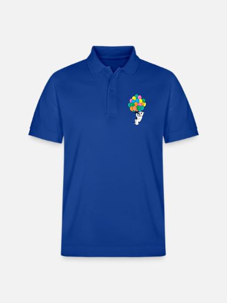 Polar bear balloon - Stanley/Stella Unisex Organic Polo Shirt PREPSTER - majorelle blue