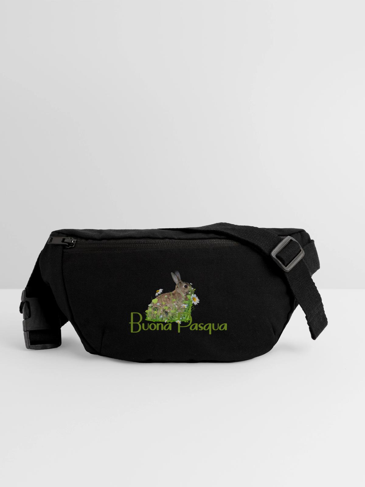 Frohe Ostern - Stanley/Stella recycelte Gürteltasche - Schwarz - Vorne