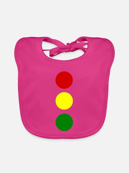 Ampel - Baby Bio-Lätzchen - Fuchsia - Vorne