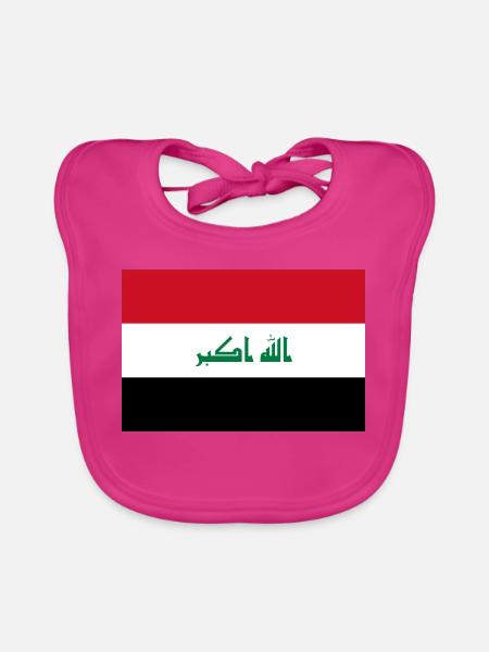 Irak - Baby Bio-Lätzchen - Fuchsia - Vorne