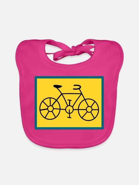FAHRRAD. FAHRRAD - Baby Bio-Lätzchen - Fuchsia - Vorne