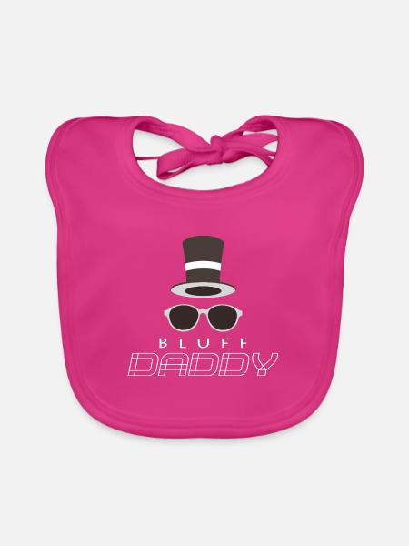 poker - Organic Baby Bibs - fuchsia - Front