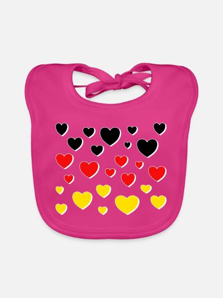 deutschland schwarz rot gold - Baby Bio-Lätzchen - Fuchsia