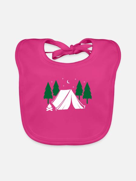 Zelt - Baby Bio-Lätzchen - Fuchsia - Vorne
