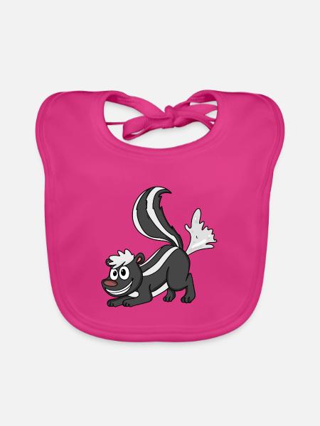 moufette - Bavoir bio Bébé - fuchsia - Devant