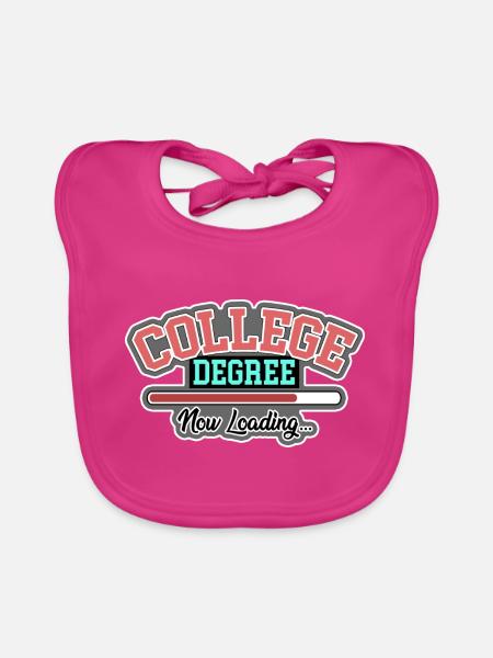 Universität Abschluss - Baby Bio-Lätzchen - Fuchsia