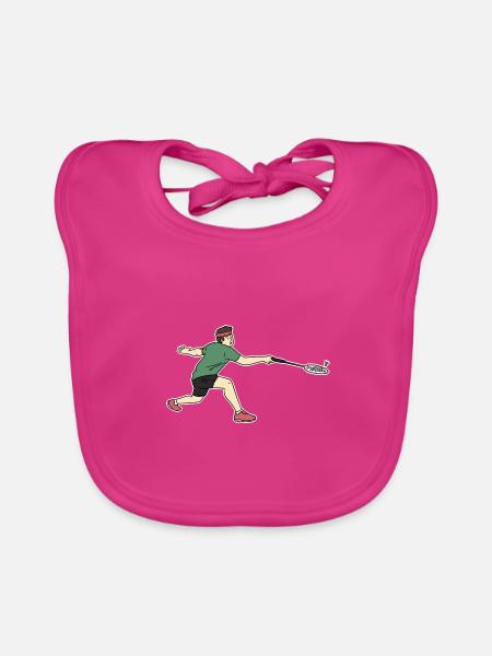 Blitzschneller Speedminton Punktjäger - Baby Bio-Lätzchen - Fuchsia