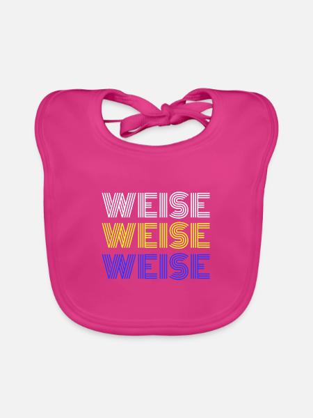Klugscheisser Klugscheißer Klugscheiser - Baby Bio-Lätzchen - Fuchsia - Vorne