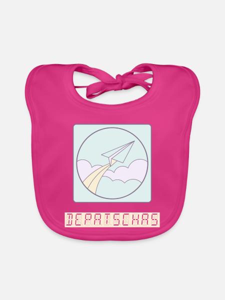 departure - Baby Bio-Lätzchen - Fuchsia - Vorne