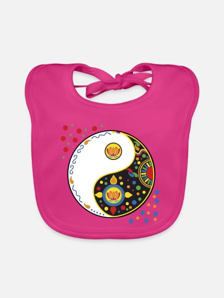 tao bunt - Baby Bio-Lätzchen - Fuchsia - Vorne