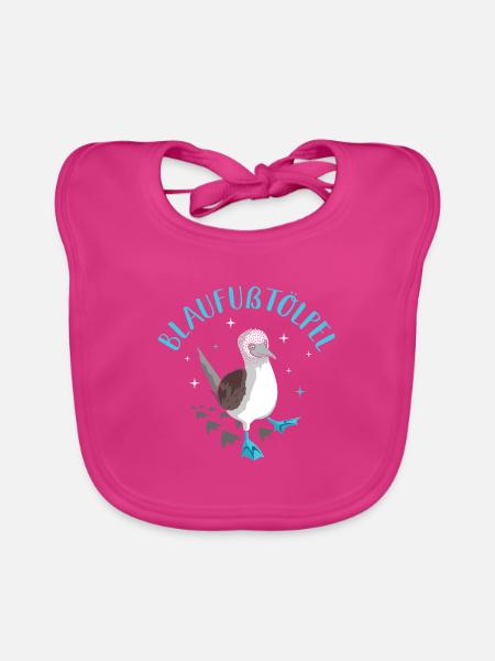 Blaufußtölpel - Baby Bio-Lätzchen - Fuchsia