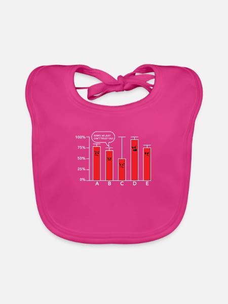 Données Science - Je ne peux pas te faire confiance - Bavoir bio Bébé - fuchsia