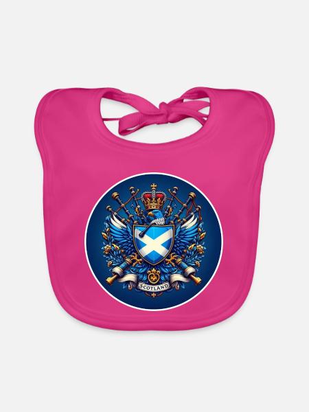 Scotland Logo - Baby Bio-Lätzchen - Fuchsia