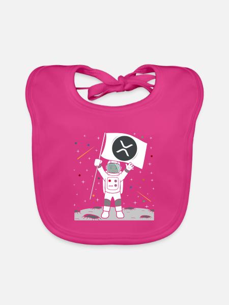 Moon XRP - Baby Bio-Lätzchen - Fuchsia - Vorne