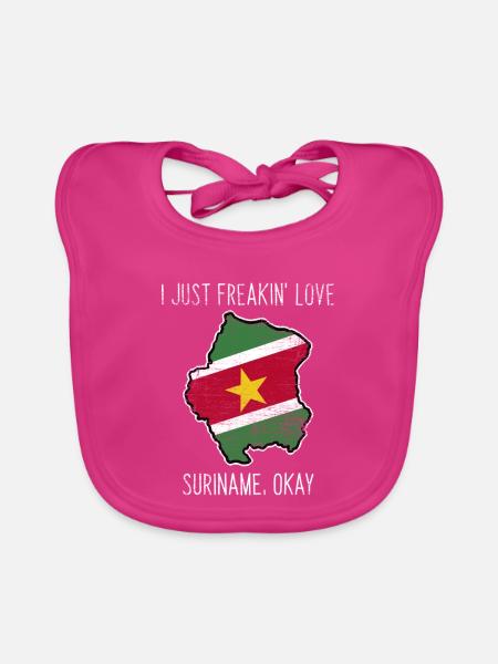 Herzlicher Surinamer Paramaribo - Baby Bio-Lätzchen - Fuchsia