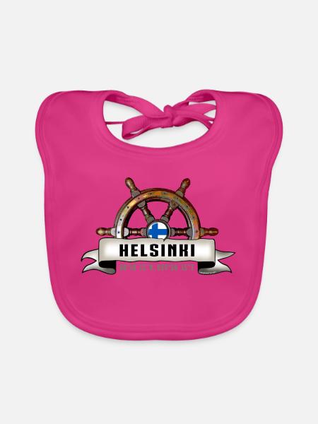 Helsinki Ruori - Marine Textilien und Geschenke - Baby Bio-Lätzchen - Fuchsia