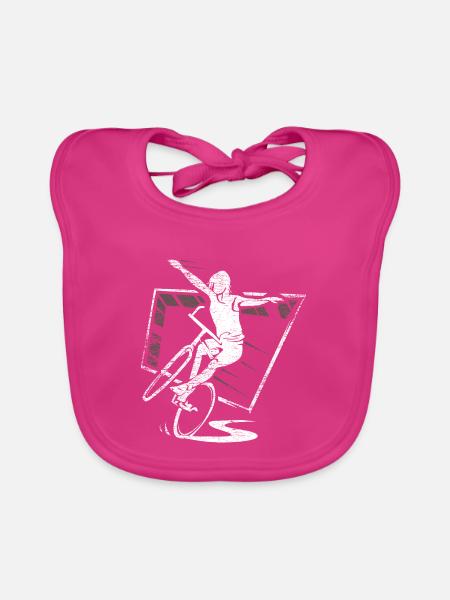 Graziler Kunstradfahrer Wettkampf - Baby Bio-Lätzchen - Fuchsia