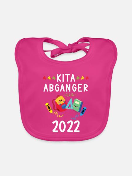 Kita Abgänger 2022 - Baby Bio-Lätzchen - Fuchsia - Vorne