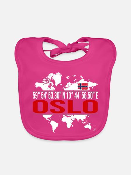 Oslo - Baby Bio-Lätzchen - Fuchsia