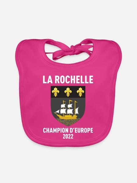 La Rochelle Europameister 2022 T-Shirt Cade... - Baby Bio-Lätzchen - Fuchsia - Vorne