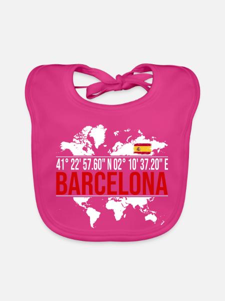 Barcelona - Baby Bio-Lätzchen - Fuchsia