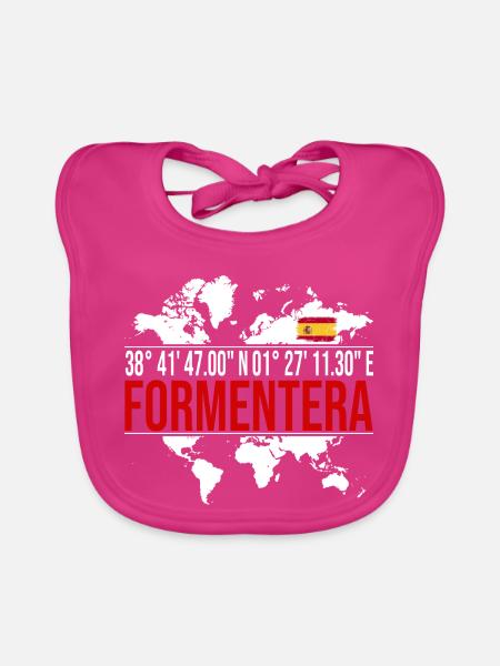 Formentera - Baby Bio-Lätzchen - Fuchsia