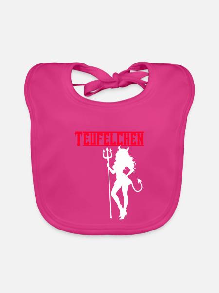 Teufelchen - Baby Bio-Lätzchen - Fuchsia